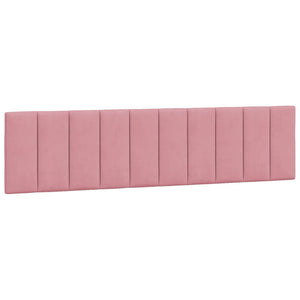 vidaXL Cadre de lit avec LED sans matelas "Hanko" rose 200x200 cm Velours