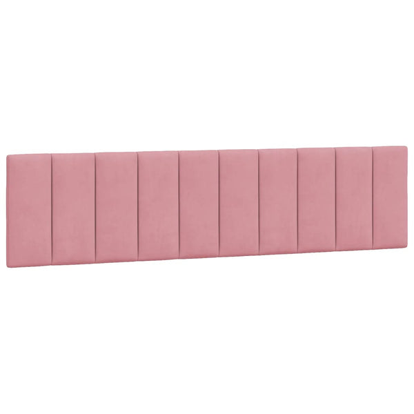 vidaXL Cadre de lit avec LED sans matelas "Hanko" rose 200x200 cm Velours