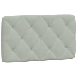 vidaXL Cadre de lit avec LED sans matelas Gris clair 90x190 cm Velours