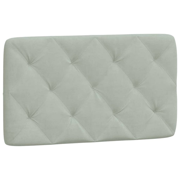 vidaXL Cadre de lit avec LED sans matelas Gris clair 90x190 cm Velours