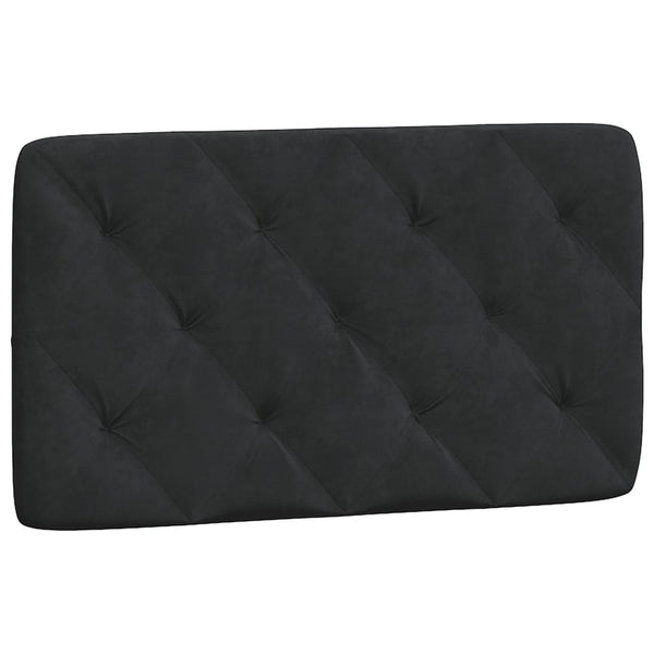 Bettgestell Schwarz 90x190 cm mit LED Samt
