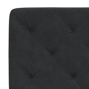 Bettgestell Schwarz 90x190 cm mit LED Samt