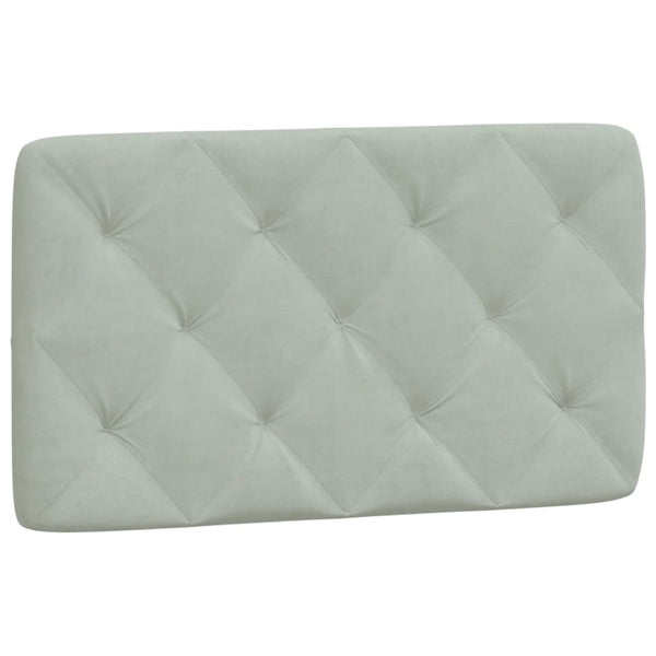 vidaXL Cadre de lit avec LED sans matelas Gris clair 90x200 cm Velours