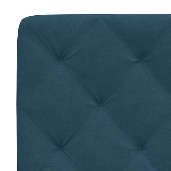 Bettgestell mit LED Blau 90x200 cm Samt
