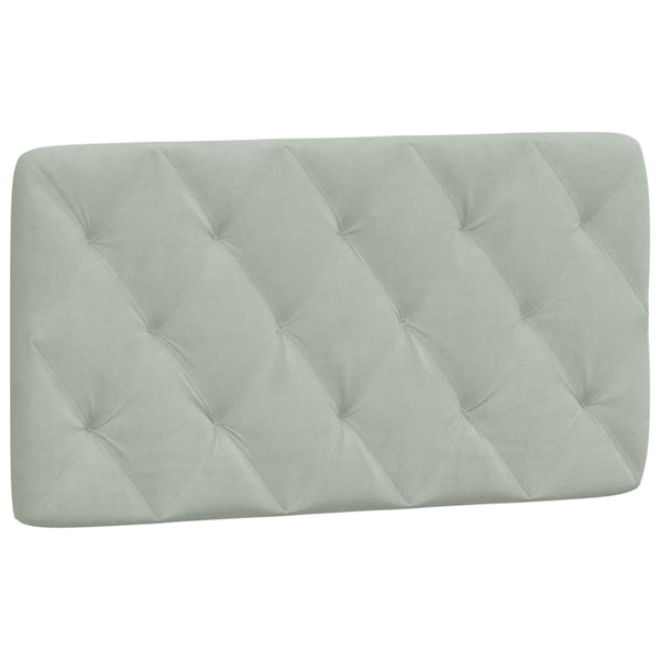 vidaXL Cadre de lit avec LED sans matelas Gris clair 100x200 cm Velours