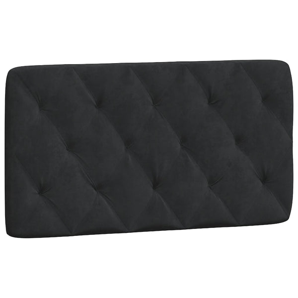 vidaXL Cadre de lit avec LED sans matelas Velours noir 100x200 cm