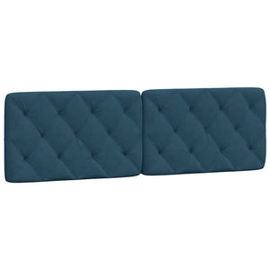 Bettgestell Blau 160x200 cm mit LED Samt