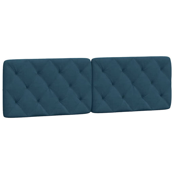 Bettgestell Blau 160x200 cm mit LED Samt