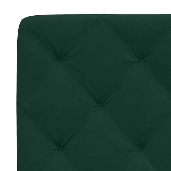 Bettgestell mit LED Dunkelgrün 180x200 cm Samt