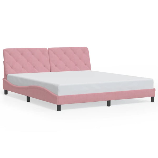 Bettgestell Rosa 180x200 cm mit LED