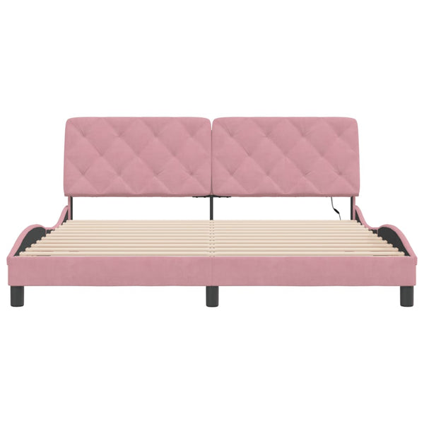 Bettgestell Rosa 180x200 cm mit LED