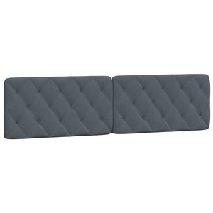 Bettgestell mit LED Dunkelgrau 200x200 cm Samt
