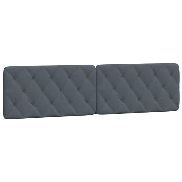 Bettgestell mit LED Dunkelgrau 200x200 cm Samt