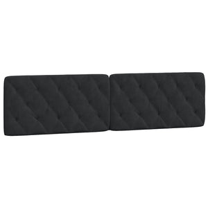 Bettgestell Schwarz Samt LED 200x200 cm