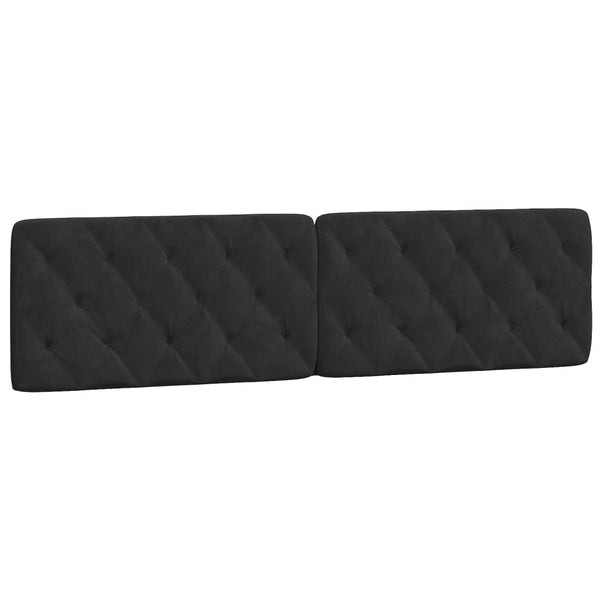 Bettgestell Schwarz Samt LED 200x200 cm
