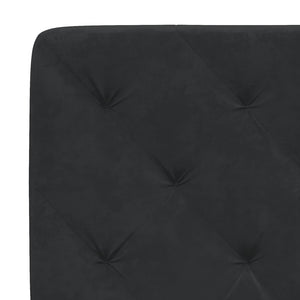 Bettgestell Schwarz Samt LED 200x200 cm