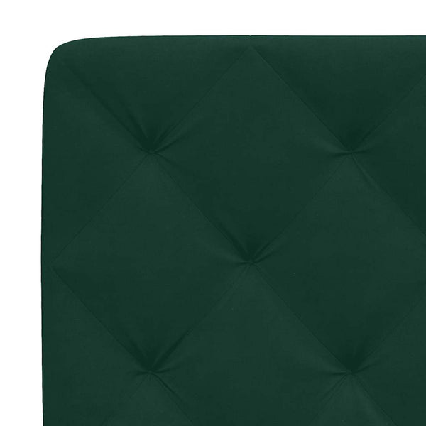 LED Bettgestell Dunkelgrün Samt 200x200 cm