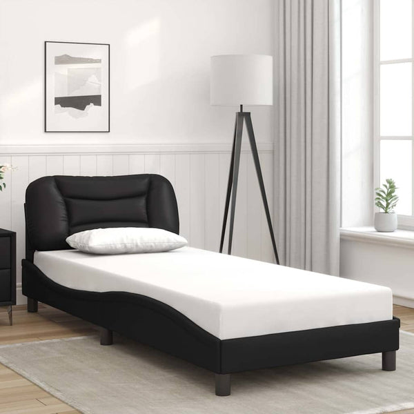 Bettgestell mit LED 80x200 cm Schwarz