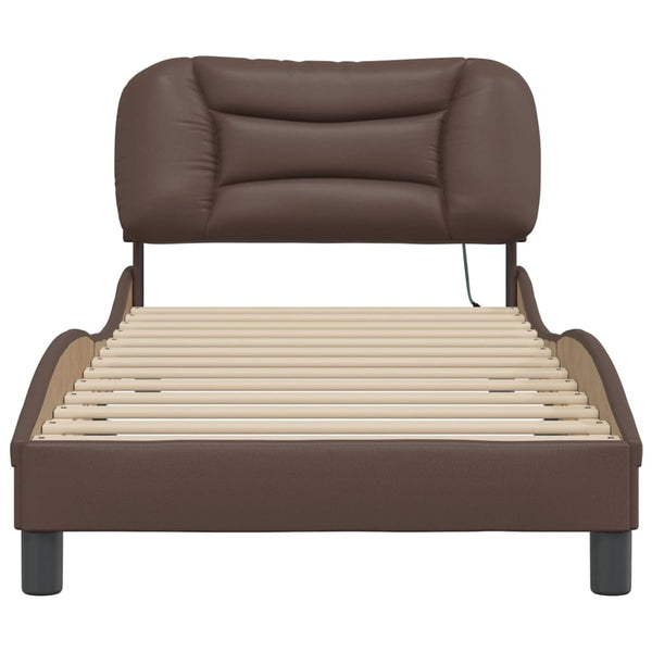 Bettgestell Braun 80x200 cm mit LED