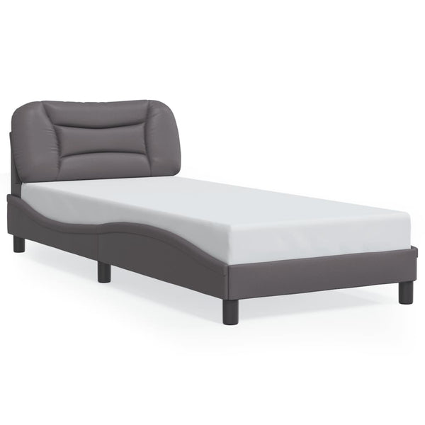 Bettgestell mit LED Grau 80x200 cm