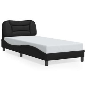 Schwarzes LED-Bettgestell 90x200 cm