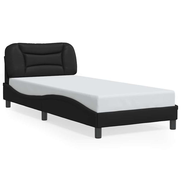 Schwarzes LED-Bettgestell 90x200 cm