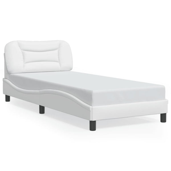 Bettgestell mit LED Weiß 90x200 cm