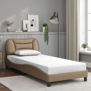 Bettgestell mit LED 90x200 cm Cappuccino-Braun