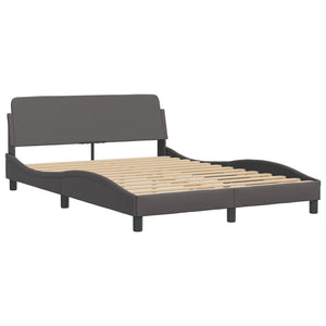 Bettgestell mit LED Grau 120x200 cm