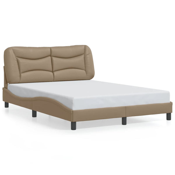 Bettgestell mit LED 120x200 cm Cappuccino-Braun