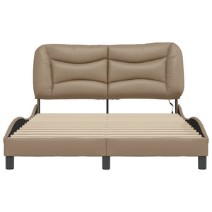 vidaXL Cadre de lit avec LED sans matelas "Hvar" cappuccino 140x200 cm