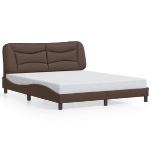 Bettgestell mit LED Braun 160x200 cm