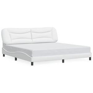vidaXL Cadre de lit Hvar avec LED sans matelas blanc 200x200 cm
