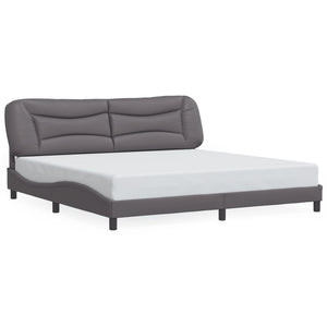 Bettgestell Grau 200x200 cm mit LED