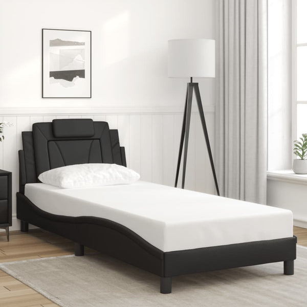 vidaXL Cadre de lit « Viana » avec LED sans matelas Noir 80x200 cm