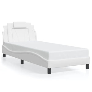vidaXL Cadre de lit « Viana » avec LED sans matelas Blanc 80x200 cm