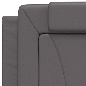 Bettgestell Viana Grau 80x200 cm mit LED