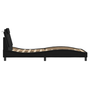 vidaXL Cadre de lit "Viana" avec LED sans matelas Noir 90x190 cm