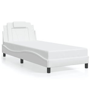 vidaXL Cadre de lit « Viana » avec LED sans matelas Blanc 90x190 cm