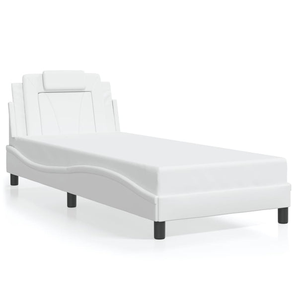 vidaXL Cadre de lit « Viana » avec LED sans matelas Blanc 90x190 cm