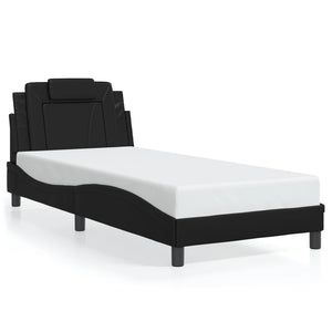 vidaXL Cadre de lit "Viana" avec LED sans matelas Noir 90x200 cm