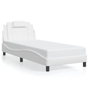 vidaXL Cadre de lit « Viana » avec LED sans matelas Blanc 90x200 cm