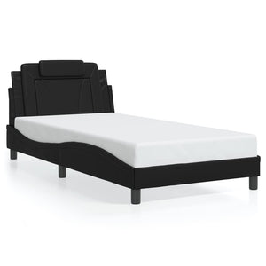 vidaXL Cadre de lit "Viana" avec LED sans matelas Noir 100x200 cm