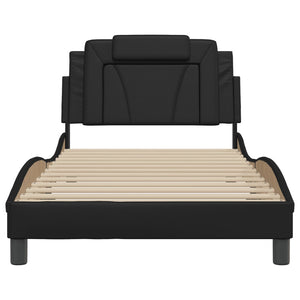 vidaXL Cadre de lit "Viana" avec LED sans matelas Noir 100x200 cm