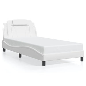 vidaXL Cadre de lit « Viana » avec LED sans matelas Blanc 100x200 cm