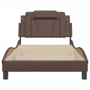vidaXL Cadre de lit "Viana" avec LED sans matelas Marron 100x200 cm