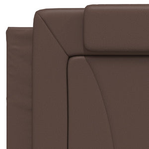 vidaXL Cadre de lit "Viana" avec LED sans matelas Marron 100x200 cm