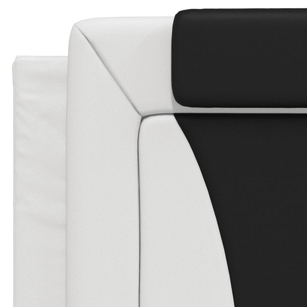 vidaXL Cadre de lit « Viana » avec LED sans matelas Blanc et noir 100x200 cm