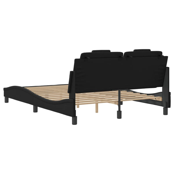 vidaXL Cadre de lit "Viana" avec LED sans matelas Noir 120x200 cm