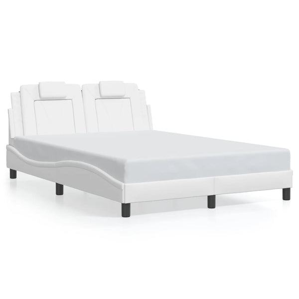 vidaXL Cadre de lit « Viana » avec LED sans matelas Blanc 120 x 200 cm